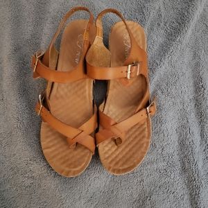 Cute wedge sandals with a natural cork size 10